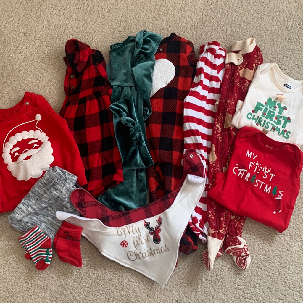 3-6 Months Christmas Clothes/Pjs